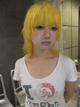 ダブ アオヤマ(DaB AOYAMA) 超ビビットイエロー×ショートウルフ