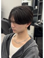 メンズサロンコンマ(men's salon ,)&nbsp;柔らかいセンターパート×ナチュラルマッシュ