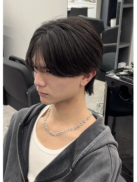 メンズサロンコンマ(men's salon ,) 柔らかいセンターパート×ナチュラルマッシュ