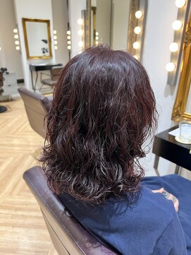 コワファースト  させぼ五番街店(COIFF1RST) カーリーパーマ×ピンクパープル☆