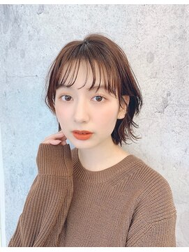 ボブルフくびれヘアシースルーバング20代30代40代　担当畑