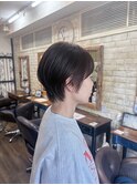 くびれショートマッシュショート顔まわりカット丸みショート