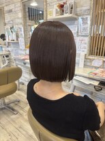 フゥカ 売市店(fuka)&nbsp;【まとまりボブ☆】大人可愛いボブヘア × チョコブラウン　八戸