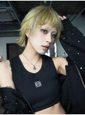 【GEEKS渋谷】ハッシュカット/夏カラー/くびれショート/レイヤー