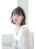 【BAR:ON】柔らかシフォンボブ☆人気のアースカラー☆20代30代
