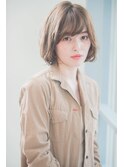 【大人ハイライト】 グレージュ ナチュラルボブ