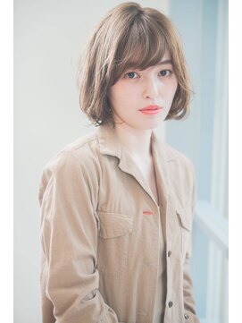 ネオリーブ ジューク 日吉店(Neolive JuQ) 【大人ハイライト】 グレージュ ナチュラルボブ