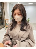 【大重】流れる前髪 ゆるっと 韓国風 コテ巻きスタイル