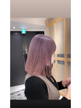 ヘアサロン ガリカ 表参道(hair salon Gallica) 【柴田優香】派手髪ハイトーンラベンダーピンク/艶感暖色カラー