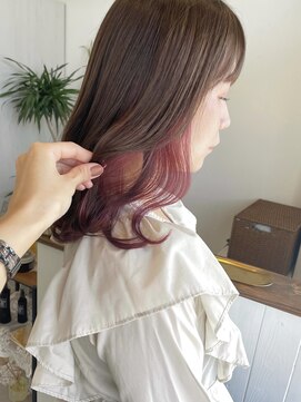 メロウヘア(Mellow hair) インナーカラー/ピンクインナー