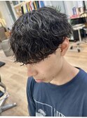 波巻きパーマメンズマッシュツイストスパイラルパーマ横浜西