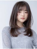 レイヤーカット似合わせカットナチュラルカラー小顔前髪