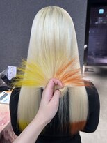 ペレ 栄店(PELE) デザインカラー/レイヤーカット/ウェットヘア/オリーブベージュ