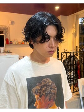 チクロ(ticro) 【チクロ】メンズ センターパート ニュアンスパーマ