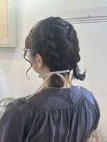 トッカ ヘアアンドトリートメント 難波店&nbsp;三つ編みが可愛いツイン編みこみ
