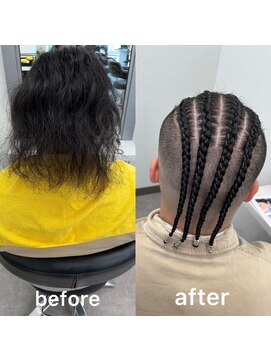ガルボヘアー 桟橋店(garbo hair) コーンロウ メンズ 特殊セット 成人式 卒業式