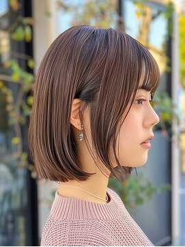 トッカ ヘアーアンドトリートメント 津田沼店(tocca hair&treatment) ミディアムボブ/丸みボブ/前髪あり