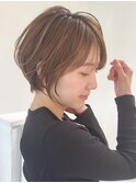 ウェーブミディアム似合わせカットメルティカラーショート/大宮