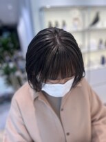 コントラストハイライト白髪ぼかし髪質改善トリートメント
