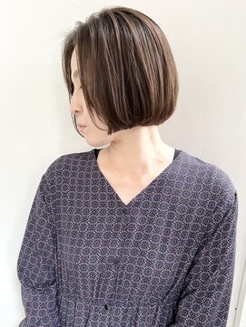 オーソ(AUTHO) ハイライトカラー/似合わせカット/白髪/白髪ぼかし/ボブヘア c