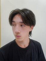 ティーワン 神埼店(T-one)&nbsp;▼黒髪メンズカットツーブロックフェザーパーマセンターパート