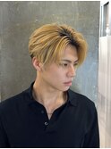 ホワイトメッシュ/ツイスト/ツイスパ/パーマ/メンズ/眉毛