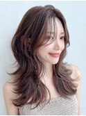 レイヤーカット透明感似合わせカットロングレイヤー前髪カット
