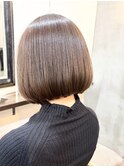 髪質改善カラー×柔らか縮毛矯正で叶う 極上の艶ボブ