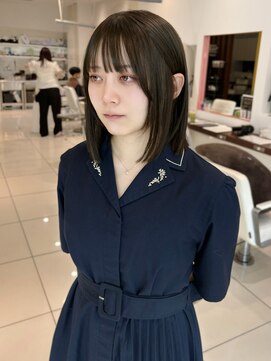 バサ 江古田店(BASSA) ぷつっとボブ♪オリーブグレージュ【会話控えめ美容師Runa】