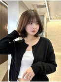 横浜髪質改善韓国レイヤーボブ外ハネウェーブくびれヘアブラウン