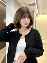 パルス ヨコハマ(PULSE yokohama)&nbsp;横浜髪質改善韓国レイヤーボブ外ハネウェーブくびれヘアブラウン