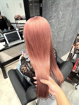 ピンクベージュ/リタッチカラー/学割U24/ケアブリーチ/髪質改善