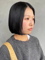 ビスクヘアデザイン(bisq hair design)&nbsp;ボブ　ミルクティーベージュ　艶髪　髪質改善カラー　ショート