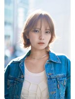 ピカイチテンジン エムスラッシュ(pikAicHi Tenjin×M.SLASH)&nbsp;小顔見え【ハイトーン】くせ毛風パーマボブ