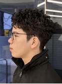 MEN’S HAIR/サーフカール/刈り上げセンターパート/藤沢