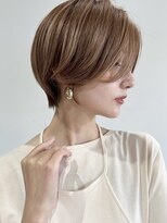 POCKET郡山安積店 ショートカットレイヤーカット髪質改善縮毛矯正【4月1日OPEN予定】 ハンサムショート×ハイライト 郡山美容室ショートヘアショート