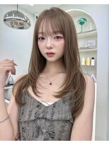 サンドレオ 新宿店(sand Leo)&nbsp;ミディアムレイヤーカット/髪質改善/韓国/前髪/新宿/ブリーチ