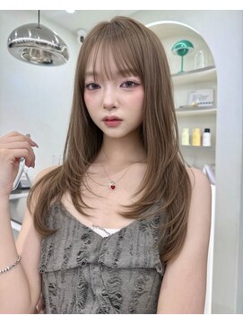 サンドレオ 新宿店(sand Leo) ミディアムレイヤーカット/髪質改善/韓国/前髪/新宿/ブリーチ