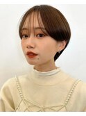 ナチュラルマッシュショート/韓国風暗髪/ショコラブラウン/30代