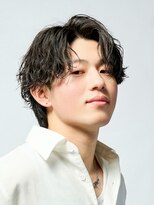 ルースト 南堀江店(ROOST) MEN’S/リバースセンターパート/ニュアンスパーマ/南堀江