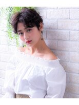 ソア 武蔵小杉(SOAR) 大人かわいい無造作カールとデザインカラー小顔丸みショートボブ