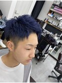 ダークネイビーカラーアップバング