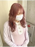 可愛らしいピンクブラウンカラー