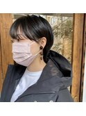 耳掛けショートボブ