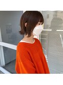 軽めボブ/外ハネボブ/ボブ/グレージュ