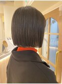 ぷつっとボブ&艶髪シアーベージュ