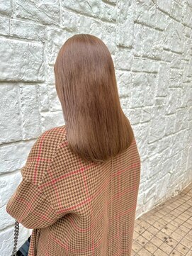 ラミ(L'ami) 艶髪ストレートロング/ミルクティーブラウン