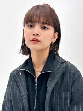 ラフィス ヘアー コタ 明石店(La fith hair cota) 【La fith】切りっぱなしボブ×グレーベージュ