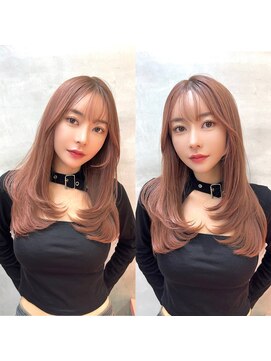 ロンドアベニール 北千住(Lond avenir) レイヤーカット　ピンクベージュ　イメチェン　北千住