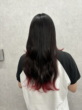 ヘアサロン ドットプラス 町田店(dot. plus) 裾カラー×レッド